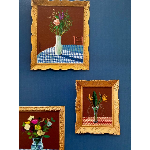 Paper David Hockney, 25th June 2022, Looking at the Flowers.., Copyright David Hockney, Printed in Uk For Sale - Image 7 of 12