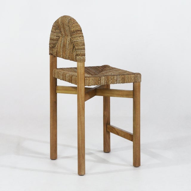 2020s Sarande Counter Stool in Teak and Seagrass For Sale - Image 5 of 10