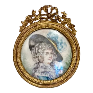 Antique French Gilt Bronze Ormolu Portrait Frame