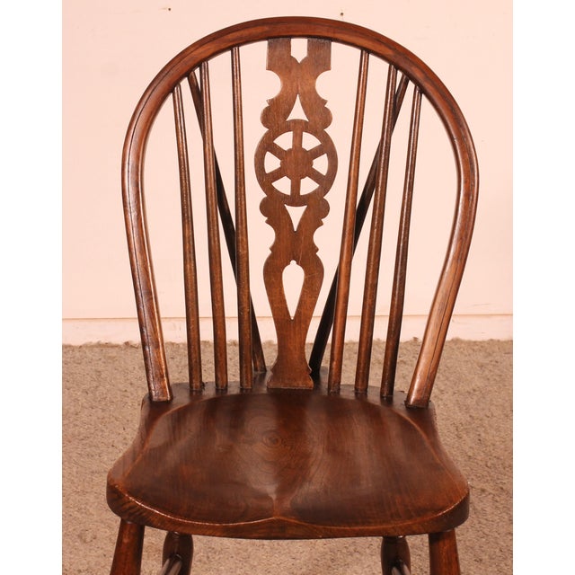 Windsor Wheelback Chairs, Set of 6 For Sale - Image 5 of 13