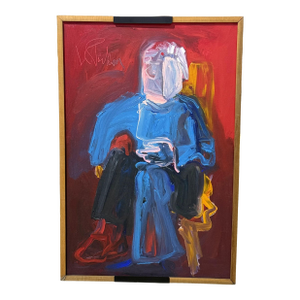 1980s Blue Man by Virginia Cohn Parkum(1943-2025)