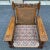 Wood Antique Carved English Oak Barley Twist Lounge Chair With Caned Back & Sides For Sale - Image 7 of 13