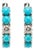 Ladies 18k White Gold 2.25ctw Diamond and Turqouise Huggie Hoops Earrings, Pair For Sale