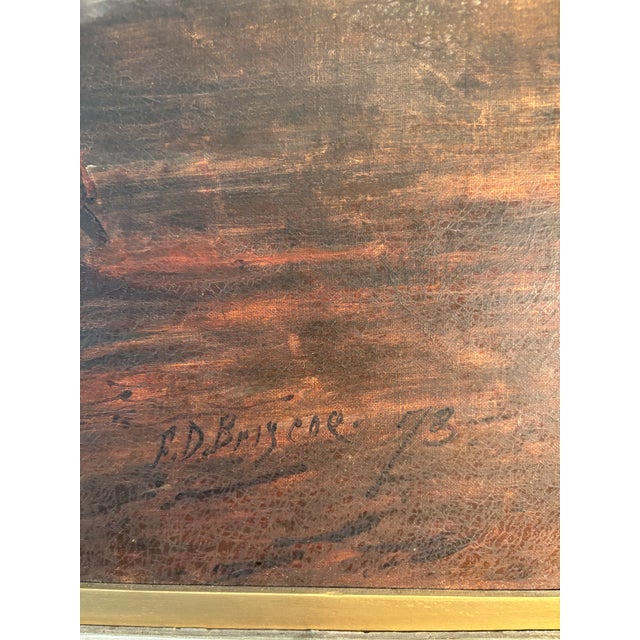 Paint Late 19th Century Large Oil Painting by Famed Historical Seascape Painter F. D. Briscoe For Sale - Image 7 of 10