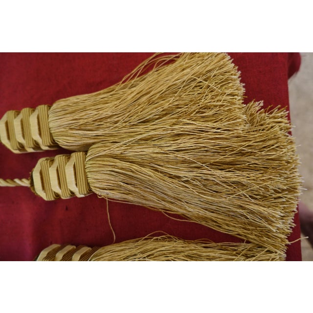 Curtain Tiebacks with Decorative Trim, 1990s, Set of 2 For Sale - Image 4 of 5