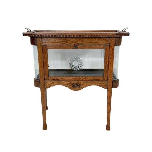 Art Nouveau Tea Cabinet with Serving Tray, 1900s For Sale - Image 10 of 13