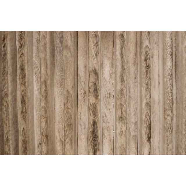 Dime Edge Bleached Lychee Wood Side Table For Sale - Image 4 of 7