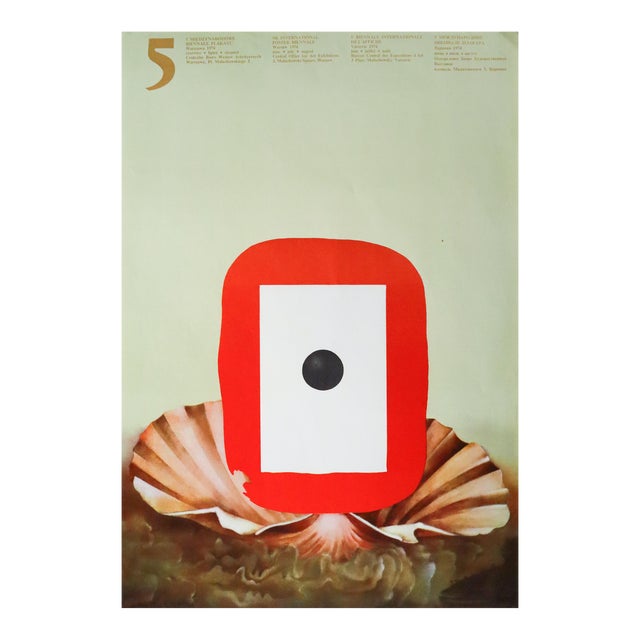 1974 Original Exhibition Polish Poster, 5th International Poster Biennale Warsaw For Sale