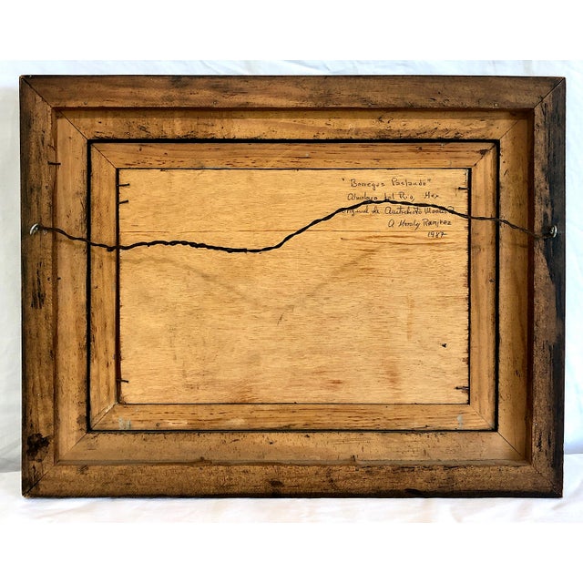 Khaki Pastoral Landscape of Almoloya Del Río, Mexico, by Austreberto Morales Ramírez For Sale - Image 8 of 9