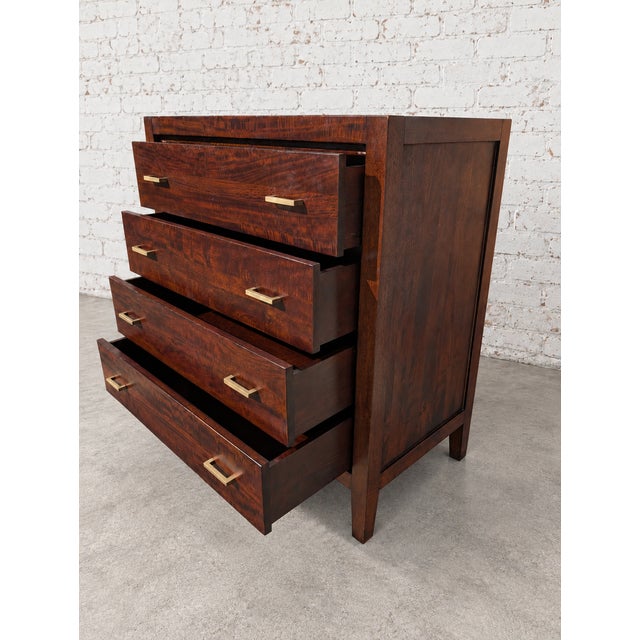 Vintage Crate and Barrel Solid Wood 4 Drawer Dresser/Chest of Drawers With Soft Close Drawers For Sale In New York - Image 6 of 8
