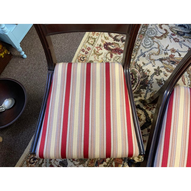 Brown 19th Century Pair English Regency Side Chairs For Sale - Image 8 of 11