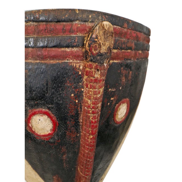 Antique Old Baga Tribal Serpent Post Sculpture Guinea For Sale In Los Angeles - Image 6 of 11