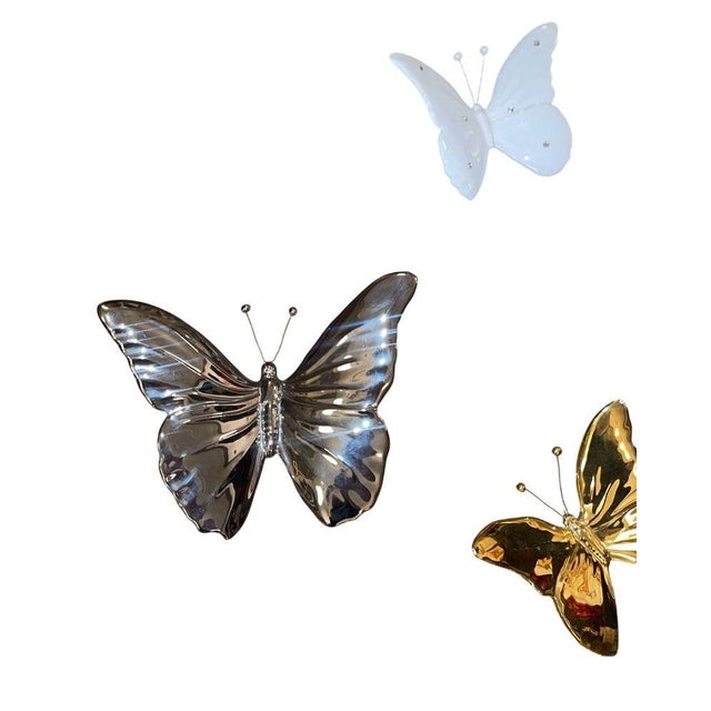 Modern Set of Twenty Three Italian Porcelain Butterflies, 1970's. For Sale - Image 3 of 11