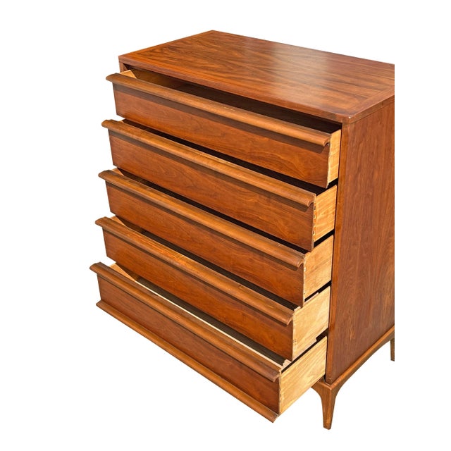 Mid Century Modern Vintage Lane Rhythm Tall Highboy Dresser For Sale In New York - Image 6 of 10