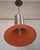 Vintage Ceiling Lamp with Orange Aluminum Shade, 1970s, in Good conditions. Designed 1970 to 1979 Up to 250V (Europe/UK...