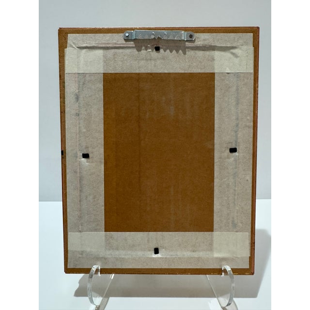 Wood t.e.. Schrock Signed 1950 Setter Dog Portrait Drawing Framed For Sale - Image 7 of 7
