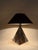 Mid-Century Modern Bicolor Metal and Silk Lampshade Table Lamp, France, 1960s For Sale - Image 14 of 18
