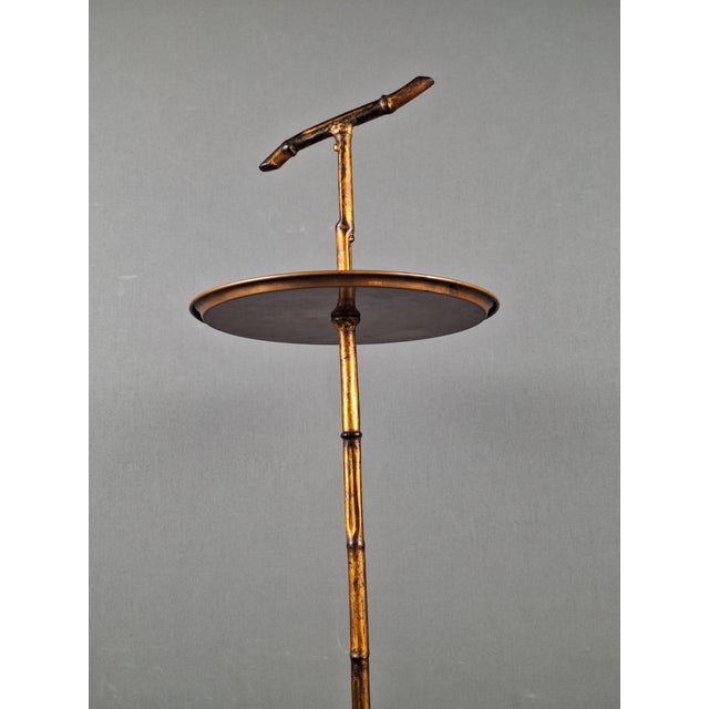 Hollywood Regency Faux Bamboo Side Table, 1960s For Sale - Image 4 of 6
