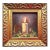 Framed Painting of Lighted Candle Christmas Still Life by Valeriya Serova For Sale