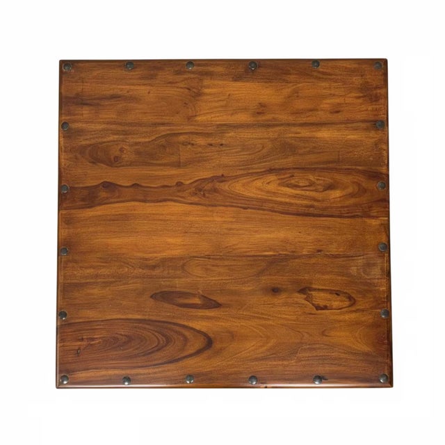 Far Pavilions 1990s Transitional Solid Wood Square Dining Table For Sale - Image 4 of 4