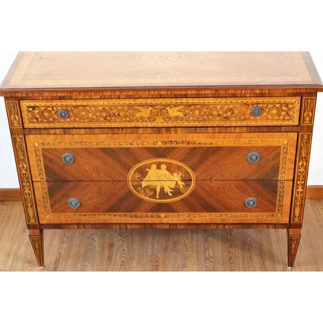 Northern Italian Maggiolini Style Dresser, 1990s For Sale - Image 12 of 13