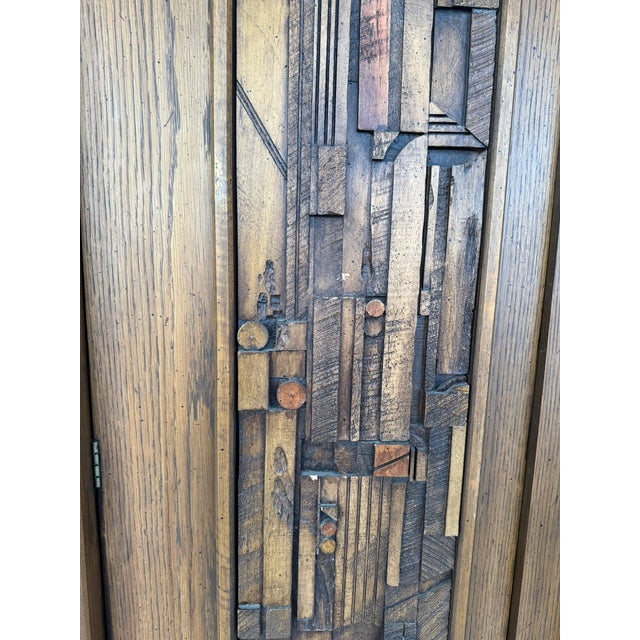 1970s Lane Brutalist-Style Pueblo Armoire For Sale - Image 9 of 13