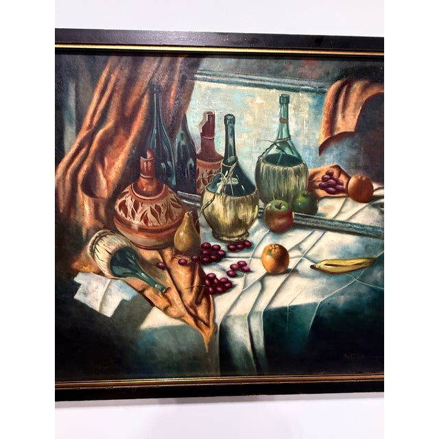 Mid 20th Century Martin J. Murray (American,1908–1997) "Wine & Fruit Still Life", 1961 For Sale - Image 5 of 7