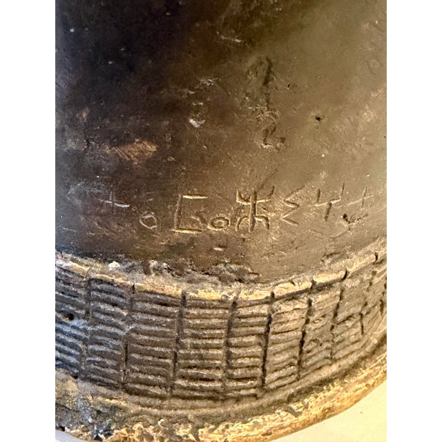 Tribal Vintage Mid-20th Century Bronze Female Sculpture Made in the Style of the Traditional Benin People For Sale - Image 3 of 10