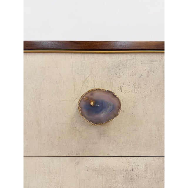Wood John Richard Designer Amethyst Geode Stone Credenza, Modern Statement Piece For Sale - Image 7 of 14