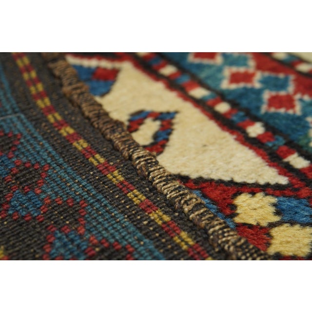Textile Antique Ganje Kazak Rug 3'11'' X 6'9'' For Sale - Image 7 of 8