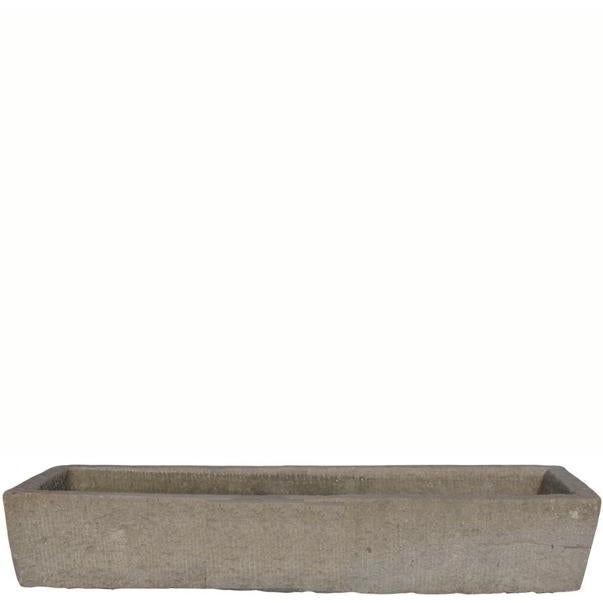 87" Inch Long Hand Chiseled Stone Trough 66 For Sale - Image 11 of 11