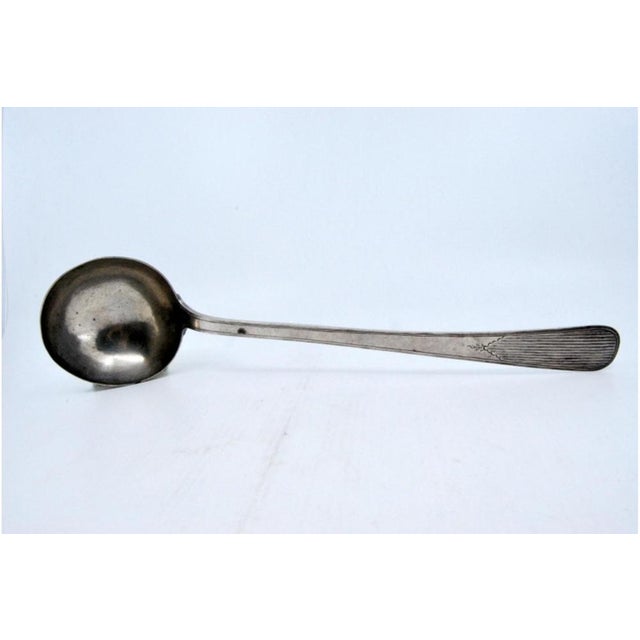 Silver Soup Ladle with Caninha-Style Grooves For Sale - Image 4 of 7