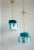 A pair of large pendant by Helena Tynell for Flygsfors, Sweden, Circa 1960th. Hand blown glass on brass chains. Newly...