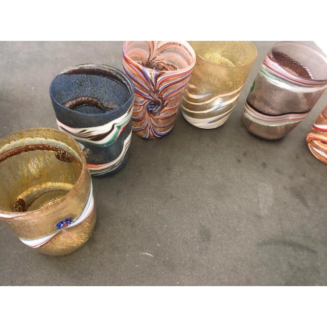 2000s "Murrisa Murano Glass" Glasses- Set of 6 For Sale - Image 9 of 13