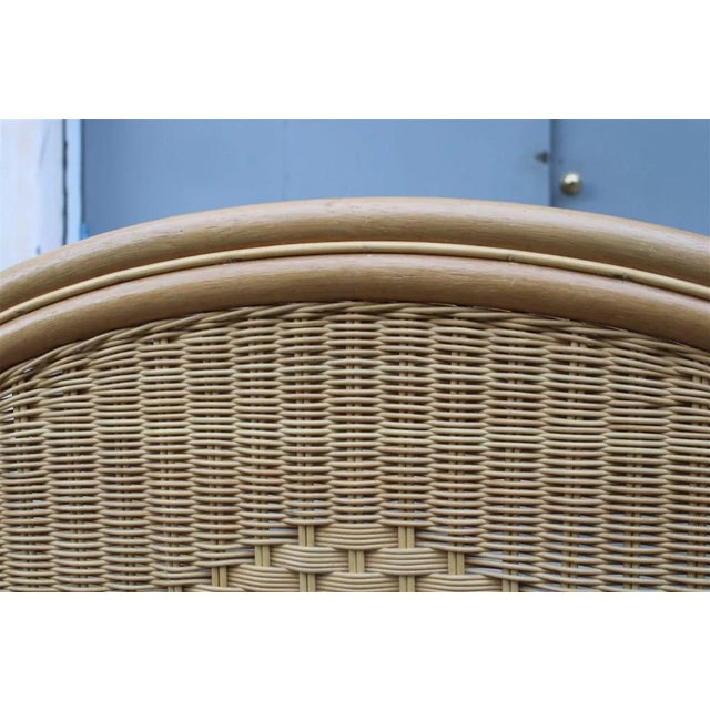 Vintage Italian Bamboo and Wicker Bed by Tommaso Barbi, 1970 For Sale - Image 4 of 17