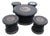 Modern Bamileke Coffee Table Home Design . Black African Handmade Stool for Living Room Decor . For Sale