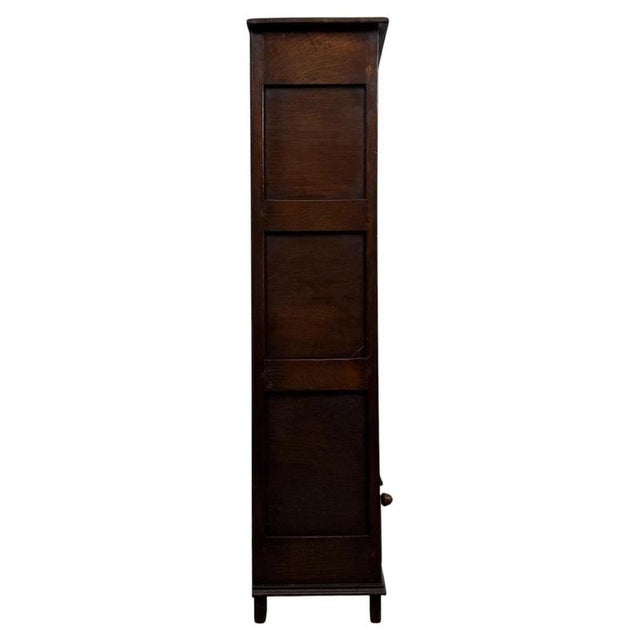 Wood Antique Early 20th Century English Oak Open Bookcase For Sale - Image 7 of 13