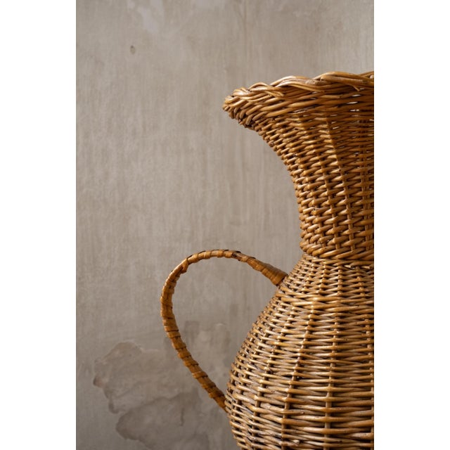 1980s Decorative Woven Rattan Amphora, 1980s For Sale - Image 5 of 7