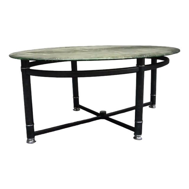 Regency Glass Coffee Table, 1980s For Sale