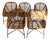 Mid-Century Rattan Lounge Chairs, 1950s, Set of 5 For Sale