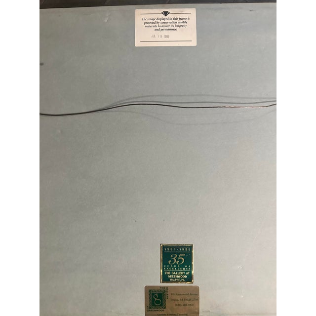 Black and white nude male photograph. Black frame. White mat. Professionally framed. May be signed but none of the...