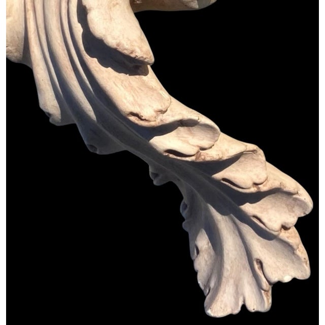 Neoclassical Vintage Plaster Neoclassical Style Wall Bracket With Volute and Acanthus Leaves For Sale - Image 3 of 14