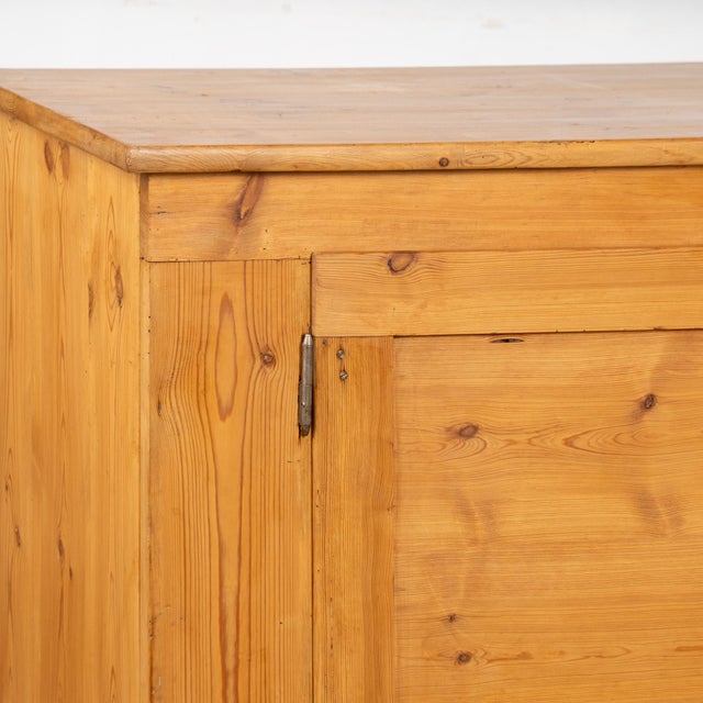Wood 19th Century Long Pine Sideboard Cabinet Console From Denmark For Sale - Image 7 of 11