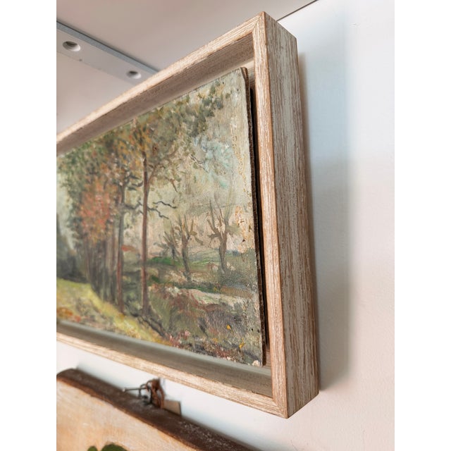 Small French Landscape Oil on Board. C 1940 For Sale In New York - Image 6 of 6