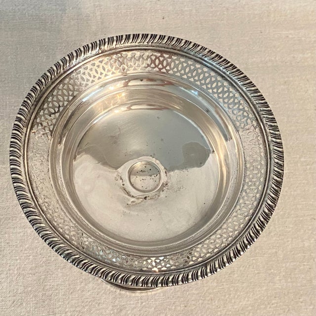 Metal Sterling Silver Weighted Bottom Compote or Bon-Bon Dish by Tarlton Silver Corporation For Sale - Image 7 of 8