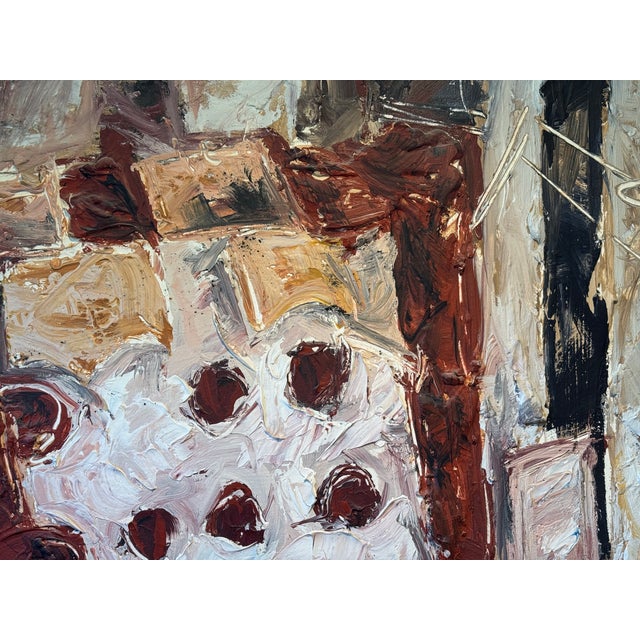 Textile Hedi K. Ernst (b.1948, Swiss) Acrylic on Canvas Dated 1984 For Sale - Image 7 of 15