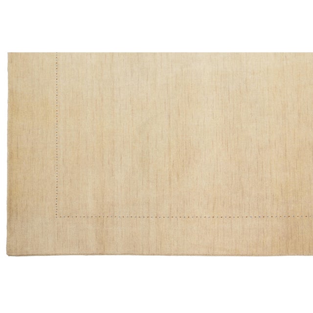 Textile Modern Gabbeh Oversized Wool Rug With Minimalist Design For Sale - Image 7 of 12