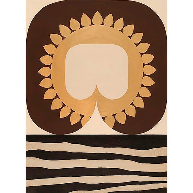 "kalahari sun" is an earthy and mocha coffee toned original painting on paper by kazaan viveiros. It is an abstract...