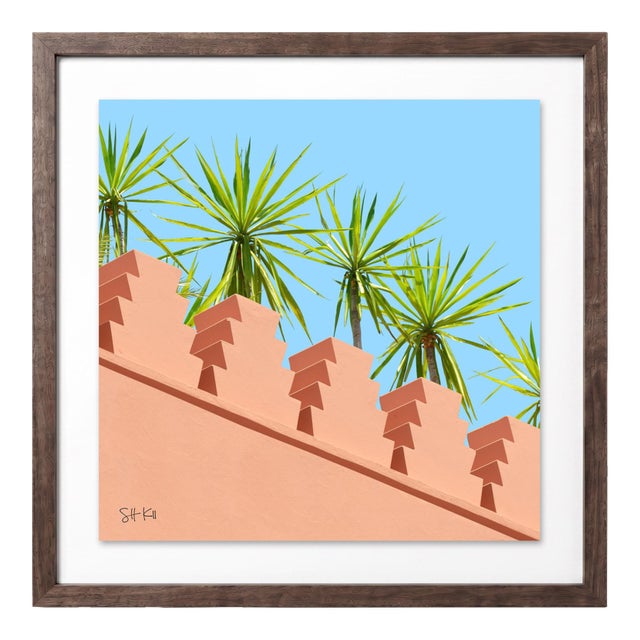 “Marrakesh 07” Giclee Archival Pigment Print 18x18 Framed in Walnut For Sale
