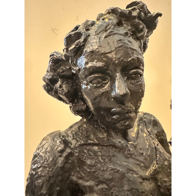 Vintage Woman Sculpture For Sale - Image 4 of 12